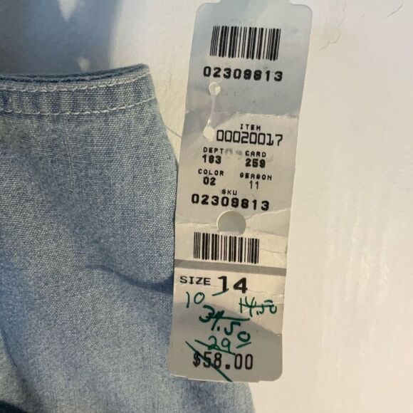 Deadstock Vintage ‘91 Izod Denim Tie Waist Maxi Skirt from Talbot’s! Size 14 jam - Picture 16 of 16